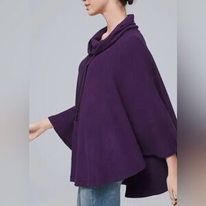 White House Black Market Purple Cowl Neck Sweater / Poncho